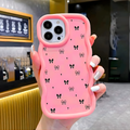 Case "Pink Bows" Estilo Wavy | Protector de Silicona con diseño de Lazos