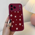 Protector Ribbon Chic – Edición Deep Wine con Lazos Minimalistas