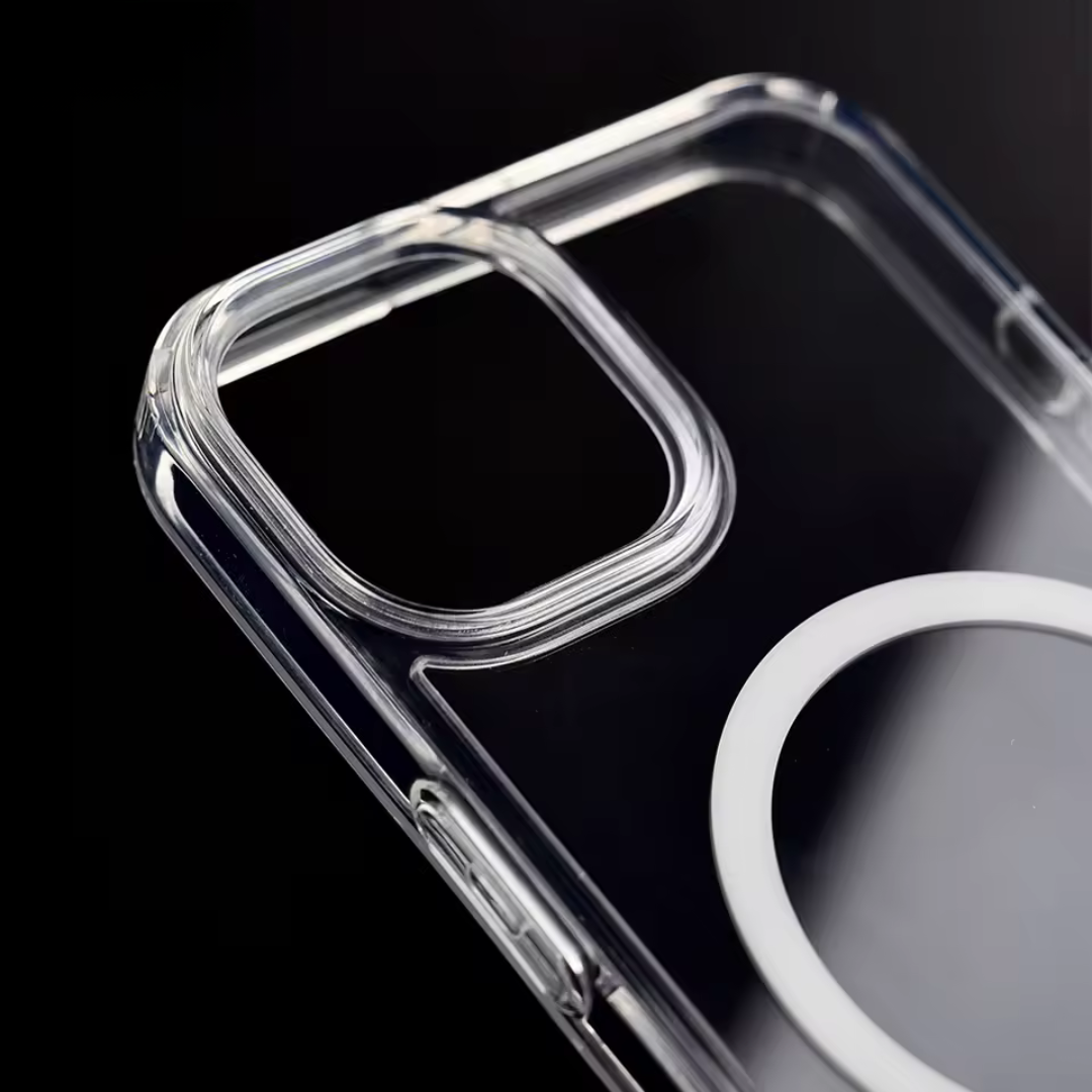 Case MagSafe Transparente iPhone - Protección Reforzada Anti-Impactos