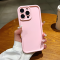 Case Soft Rose — Color Palo Rosa Pastel — Compatible con iPhone 14 Pro
