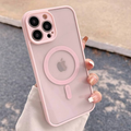 Protector Rosa Pastel con Anillo Magnético Integrado — Compatible para iPhone 15 Pro Max