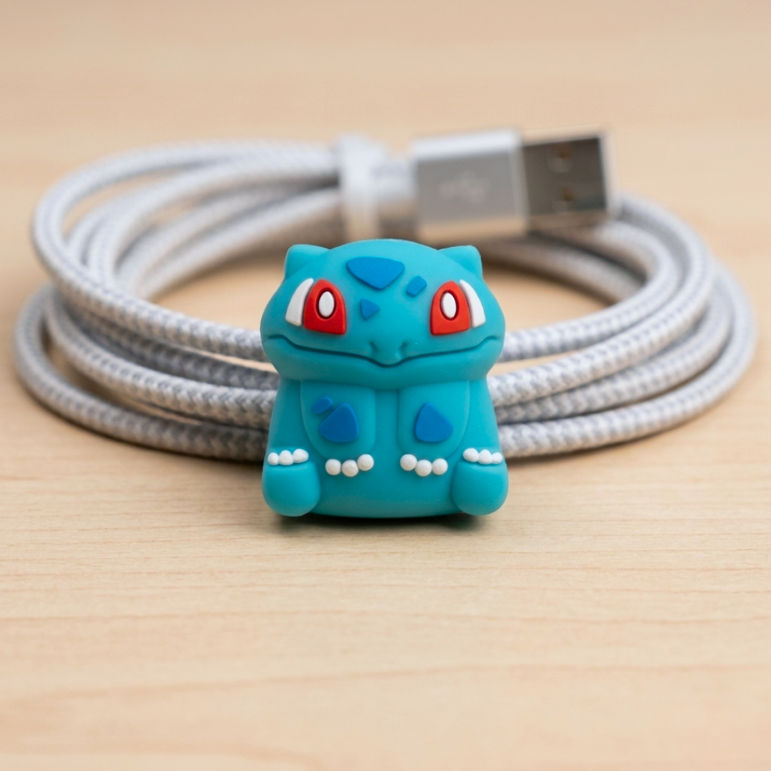 Protector de Cable de Silicona - Edición Criatura Elemental Cian