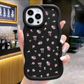 Case Wavy Estilo Dark Romance con Detalle de Flores y Lazos