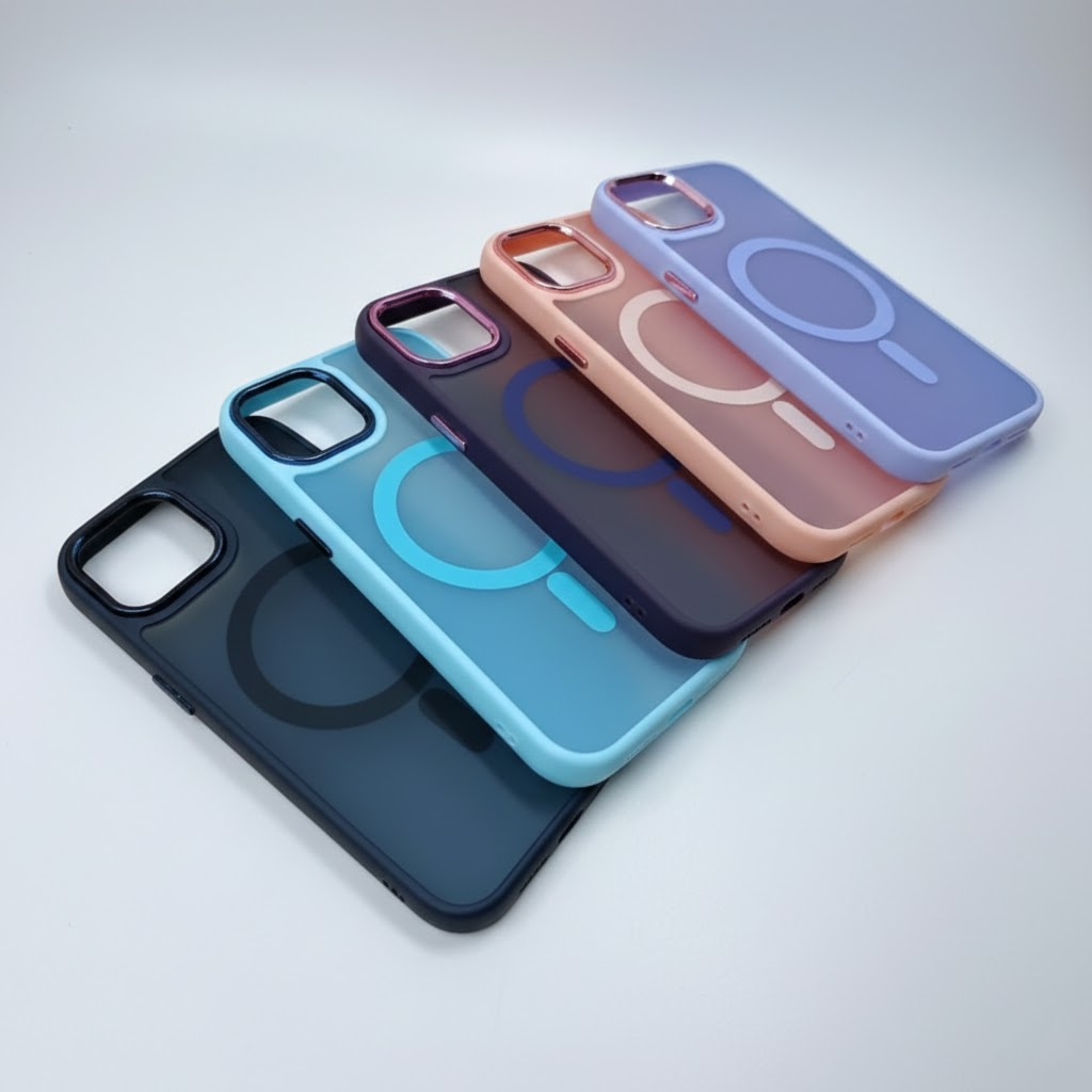 Funda Protectora Ultra-Slim Color Azul Translúcido con Carga Magnética Integrada